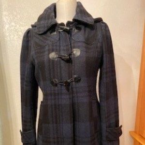 Black and Blue Plaid Coat